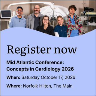 Sentara Mid Atlantic Concepts in Cardiology 2026 Banner