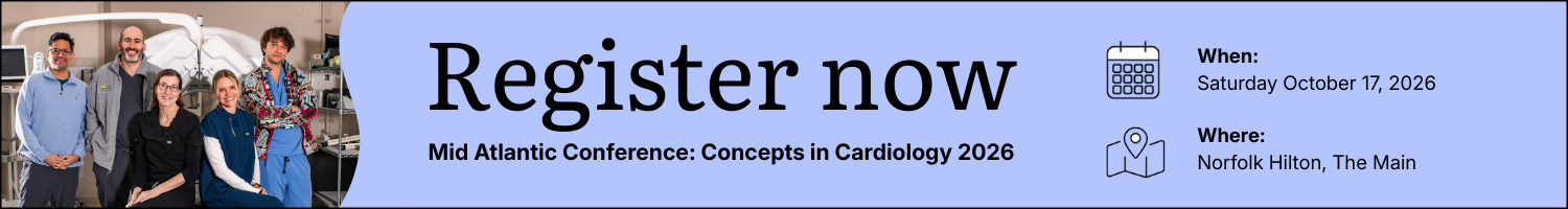 Sentara Mid Atlantic Concepts in Cardiology 2026 Banner